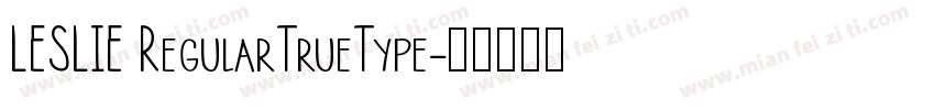 LESLIE RegularTrueType字体转换